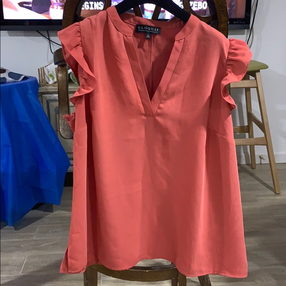 NWT🐙Eloquii Flutter Work Top
